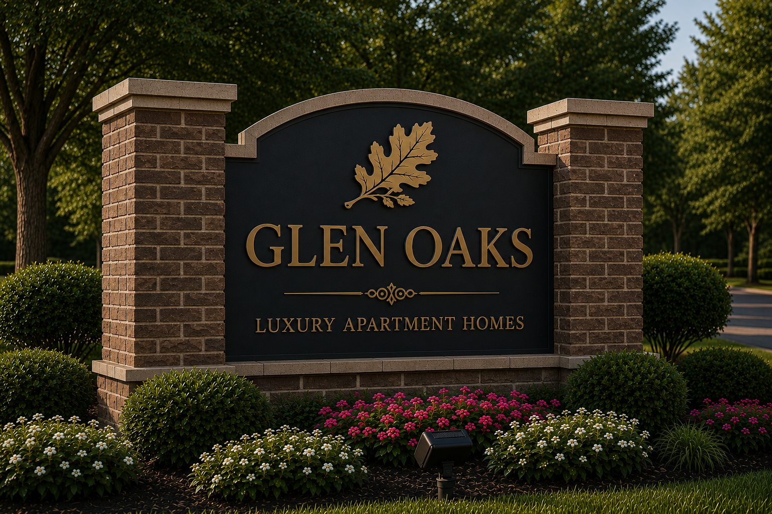 Glen Oaks entrance marquee